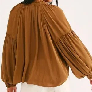 Blouse Rouge Free People - Taille XS, Neuve Avec étiquettes, Style Décontracté Chic